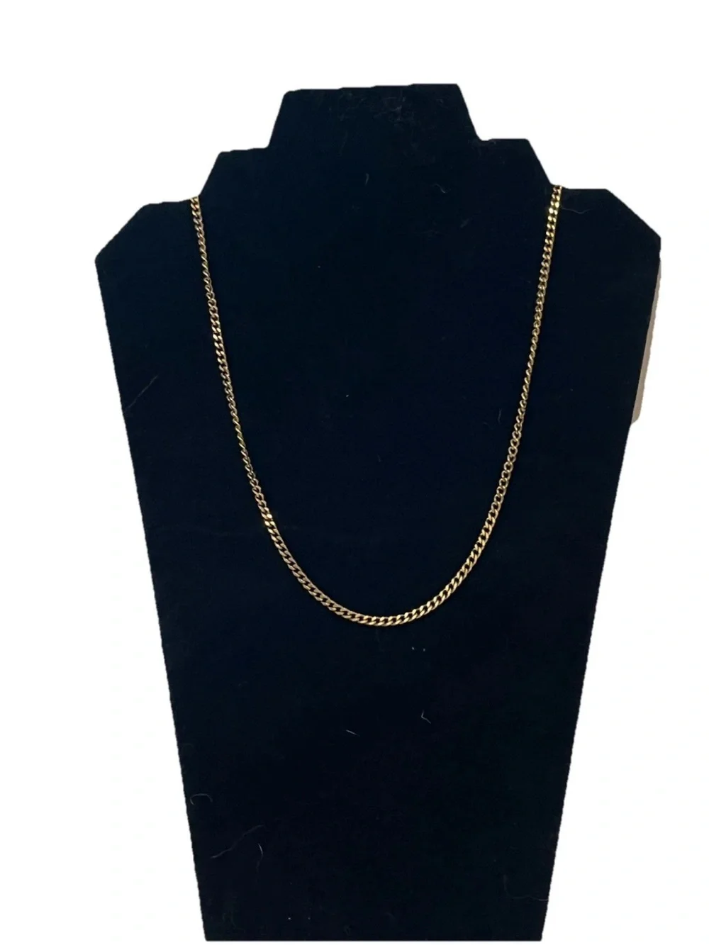 Chain Gold 18k Gold Plated Stainless Steel Curb Cuban 23 Inches. Minimalist.